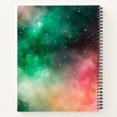 Kleurrijke Galaxy Art Spiral Notitieboek (Achterkant)