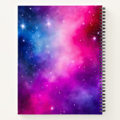 Kleurrijke Galaxy Art Spiral Notitieboek (Achterkant)