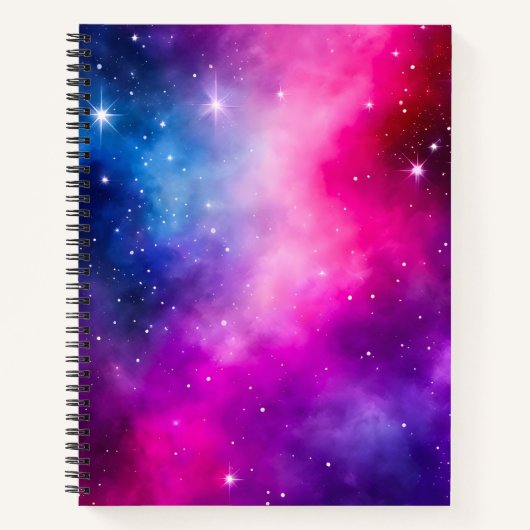 Kleurrijke Galaxy Art Spiral Notitieboek (Voorkant)