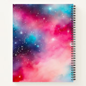 Kleurrijke Galaxy Art Spiral Notitieboek (Achterkant)