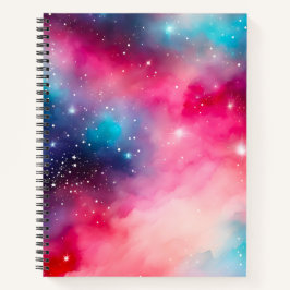 Kleurrijke Galaxy Art Spiral Notitieboek