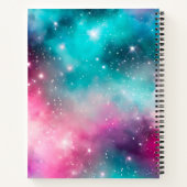 Kleurrijke Galaxy Art Spiral Notitieboek (Achterkant)