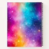 Kleurrijke Galaxy Art Spiral Notitieboek (Achterkant)