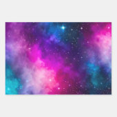 Kleurrijke Galaxy Art Wrapping Paper Sheets (Voorkant 3)