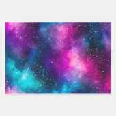 Kleurrijke Galaxy Art Wrapping Paper Sheets (Voorkant 2)