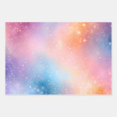 Kleurrijke Galaxy Art Wrapping Paper Sheets (Voorkant 2)
