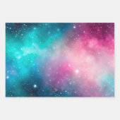 Kleurrijke Galaxy Art Wrapping Paper Sheets (Voorkant 3)