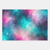 Kleurrijke Galaxy Art Wrapping Paper Sheets (Voorkant 2)