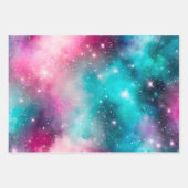 Kleurrijke Galaxy Art Wrapping Paper Sheets (Voorkant)