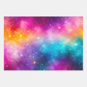 Kleurrijke Galaxy Art Wrapping Paper Sheets (Voorkant)