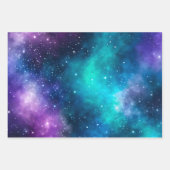 Kleurrijke Galaxy Art Wrapping Paper Sheets (Voorkant 2)