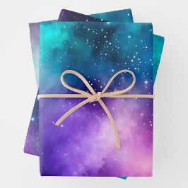 Kleurrijke Galaxy Art Wrapping Paper Sheets
