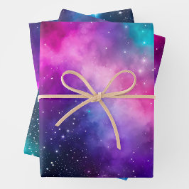 Kleurrijke Galaxy Art Wrapping Paper Sheets