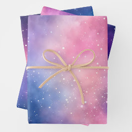 Kleurrijke Galaxy Art Wrapping Paper Sheets