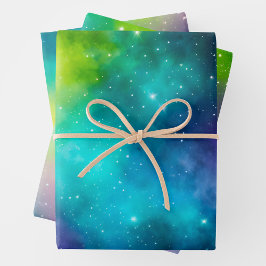 Kleurrijke Galaxy Art Wrapping Paper Sheets