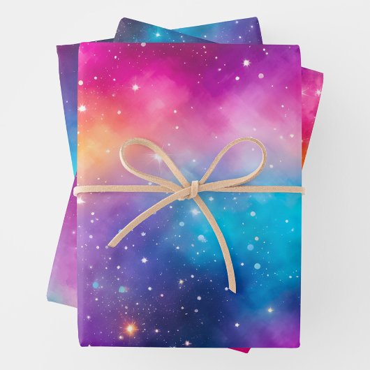 Kleurrijke Galaxy Art Wrapping Paper Sheets