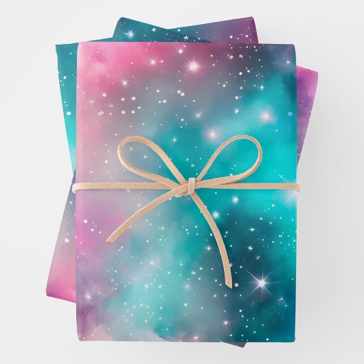 Kleurrijke Galaxy Art Wrapping Paper Sheets