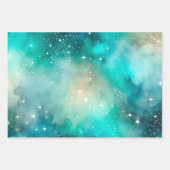 Kleurrijke Galaxy Art Wrapping Paper Sheets (Voorkant 2)