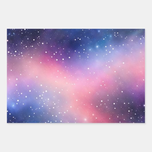 Kleurrijke Galaxy Art Wrapping Paper Sheets (Voorkant 3)