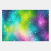 Kleurrijke Galaxy Art Wrapping Paper Sheets (Voorkant 2)