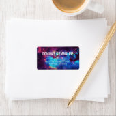 Kleurrijke Galaxy bruiloft Adresetiketten Etiket (Insitu)