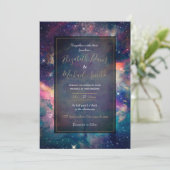 Kleurrijke galaxy Nebula Waterverf schilderen Kaart (Staand voorkant)