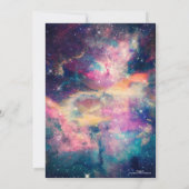 Kleurrijke galaxy Nebula Waterverf schilderen Kaart (Achterkant)