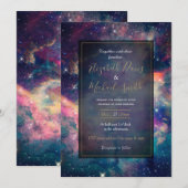 Kleurrijke galaxy Nebula Waterverf schilderen Kaart (Voorkant / Achterkant)