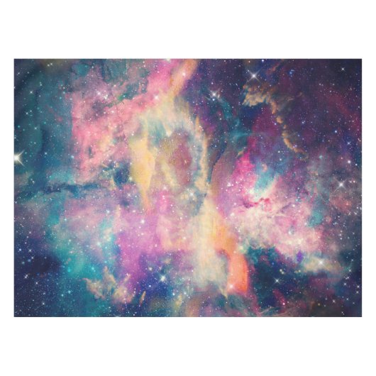 Kleurrijke galaxy Nebula Waterverf schilderen Tafelkleed (Voorkant (Horizontaal))
