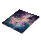 Kleurrijke galaxy Nebula Waterverf schilderen Tegeltje (Zijkant)