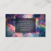Kleurrijke galaxy Nebula Waterverf schilderen Visitekaartje (Achterkant)