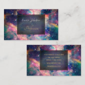 Kleurrijke galaxy Nebula Waterverf schilderen Visitekaartje (Voorkant / Achterkant)