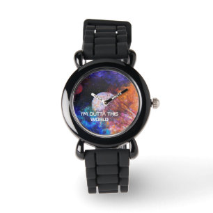 Kleurrijke Galaxy Painting Glitter Cool Kinder Mei Horloge