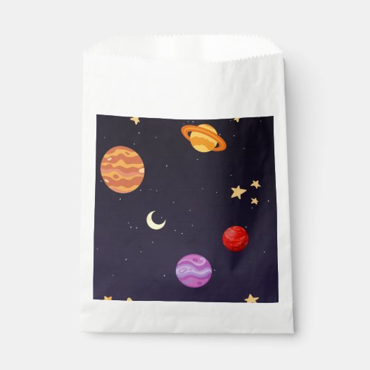 Kleurrijke Galaxy Party Bedankzakje (Voorkant)
