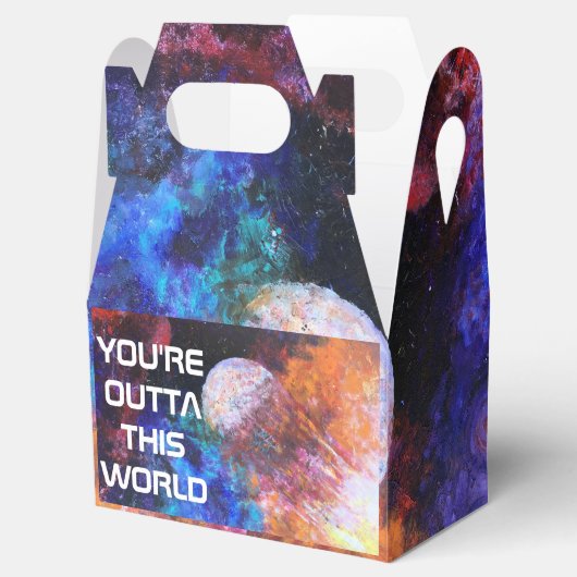 Kleurrijke galaxy Schilting Kinder Koel Birthday P Bedankdoosjes (Geopend)