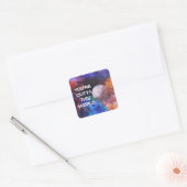 Kleurrijke galaxy Schilting Kinder Koel Birthday P Vierkante Sticker (Envelop)