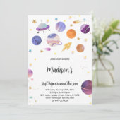 Kleurrijke Galaxy Theme voor kinderen Kaart (Staand voorkant)