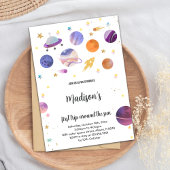 Kleurrijke Galaxy Theme voor kinderen Kaart