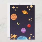 Kleurrijke Galaxy Verjaardagsfeestje Kaart (Achterkant)
