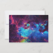 Kleurrijke Galaxy Wedding RSVP-Kaarten RSVP Kaartje (Achterkant)