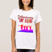 Kleurrijke Galentine's Day Squad Silhouette Vrouwe T-shirt (Voorkant)