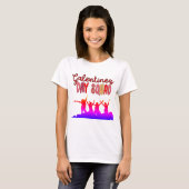 Kleurrijke Galentine's Day Squad Silhouette Vrouwe T-shirt (Voorkant volledig)