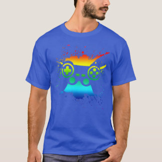 Kleurrijke gamer games cadeau meisje t-shirt
