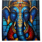 Kleurrijke Ganesh douchegordijnsets Douchegordijn (Voorkant)