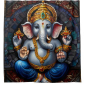 Kleurrijke Ganesh douchegordijnsets Douchegordijn (Voorkant)
