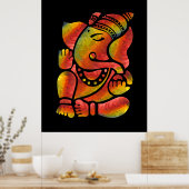 Kleurrijke Ganesha-schilderijen Poster (Keuken)