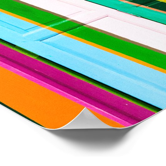 Kleurrijke garagedeuren poster (Hoek)
