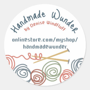 kleurrijke garen bollen breinaalden cadeau label s