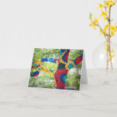 Kleurrijke garen bombarderen Art Note Kaart (Gele Bloem)