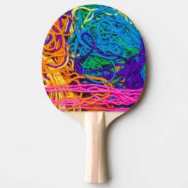 Kleurrijke garen haak breien fotografie tafeltennisbatje